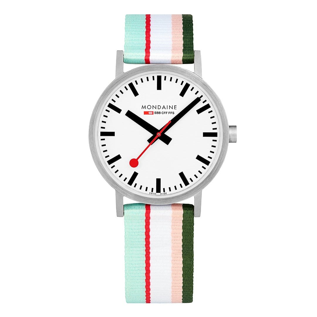 The Mondaine Official Swiss Railways watch store. All styles available.