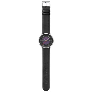 Doppio Solar Skeleton, Polished Steel, 41 mm, Vegan Grape Leather