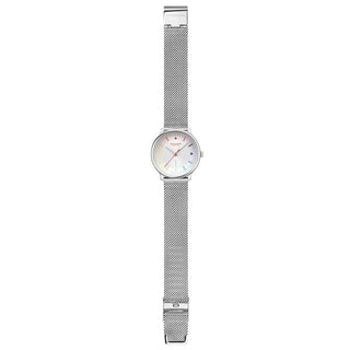 Doppio, Polished Steel, 33 mm, Stainless Steel Mesh