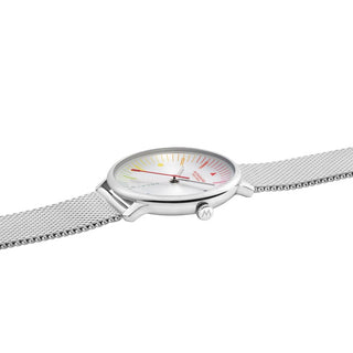 Doppio, Polished Steel, 33 mm, Stainless Steel Mesh