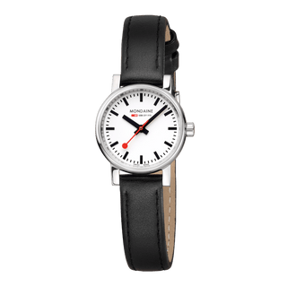 Evo2, Black Leather Watch, 26 mm