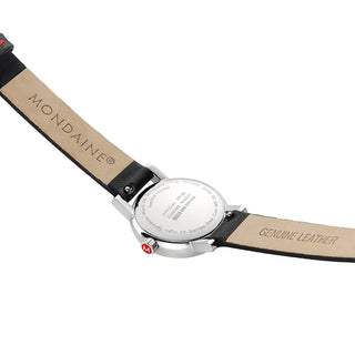 Evo2, Black Leather Watch, 26 mm