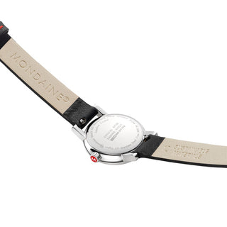 EVO2, Polished Steel, 26 mm, Black Vegan Leather
