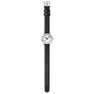 EVO2, Polished Steel, 26 mm, Black Vegan Leather
