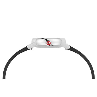 EVO2, Polished Steel, 26 mm, Black Vegan Leather