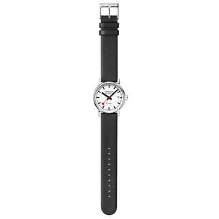 EVO2 Automatic, Polished Steel, 35 mm, Black Vegan Leather