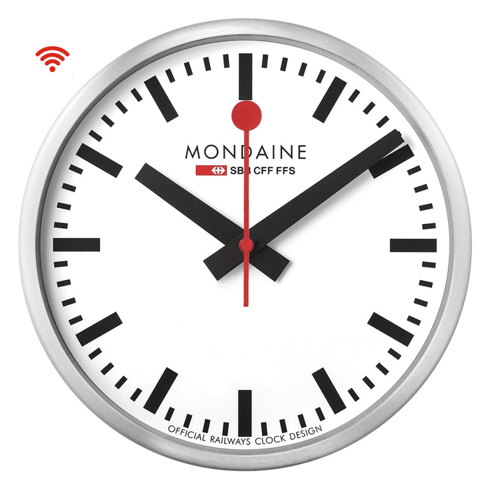 Stop2Go Wifi Wall Clock, 25cm Mondaine Watches Mondaine Watches