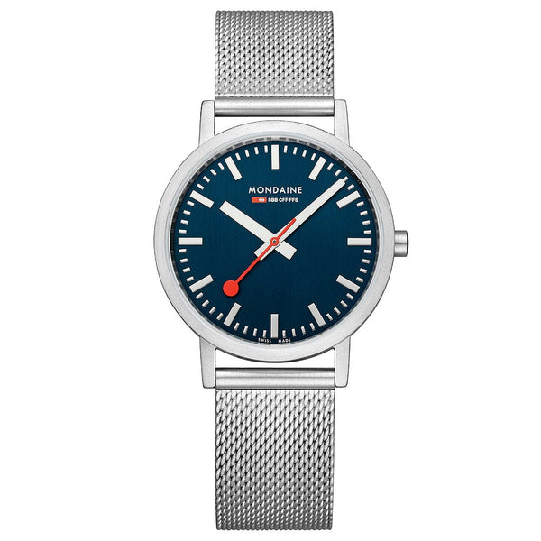 Classic, 36 mm, Stainless Steel Blue Watch